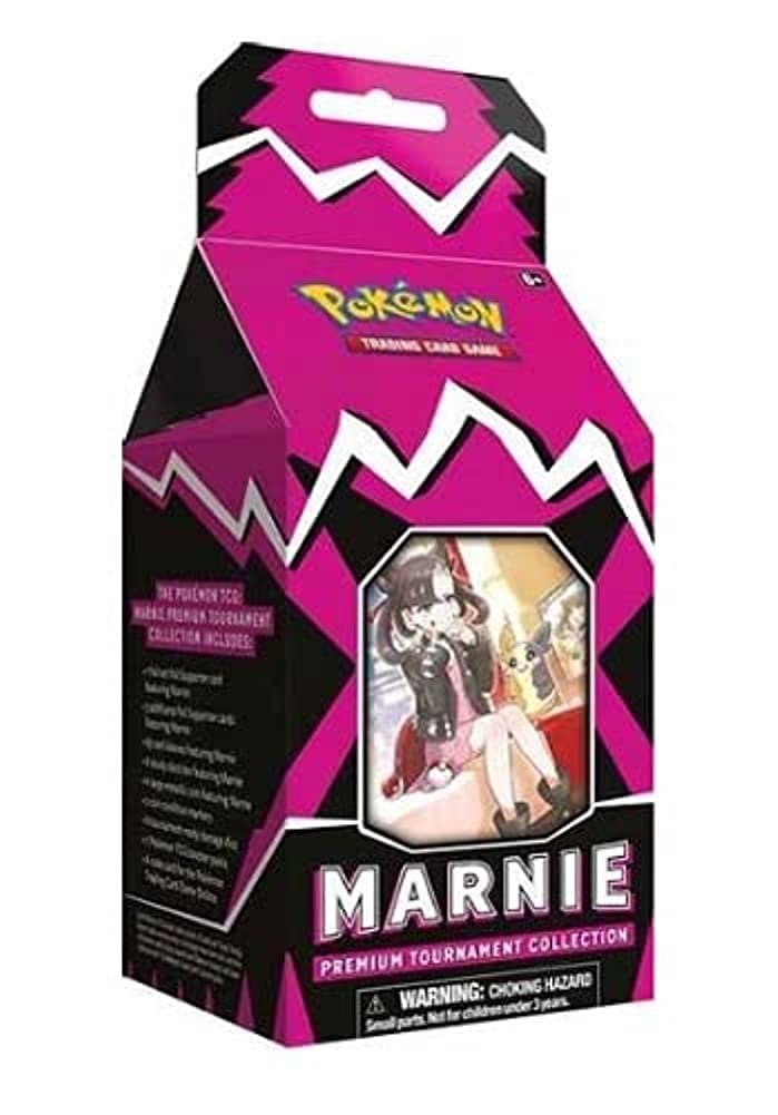 Pokemon Marnie Premium Tournament Collection Box Set - 7 Booster Packs, Multicolor, Paper Material