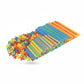 Mobclixs 200 Pcs DIY Plastic Brick Building Set for Kids 4D Space Pipe Blocks Straw Connector Building Toys Multicolor Interlock
