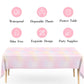 6 Pieces Pastel Rainbow Tablecloth, Plastic Disposable Rectangle Table Cloths for Parties, Pink Birthday Decorations Baby Shower