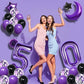 Naninuneno 29Th Birthday Decorations Set For Girl Women Boy Men, Purple Black 29 Happy Birthday Balloons Supplies With Purple Nu