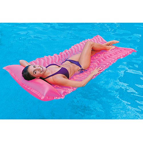 Intex Tote-N-Float Wave Inflatable Air Mat, 90-Inch X 34-Inch, 1-Piece (Color May Vary)