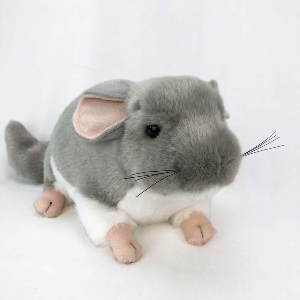 TAMMYFLYFLY Plush Chinchilla Soft Toy, 12 inches, Grey, Stuffed Animal
