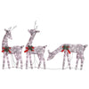 Vidaxl Christmas Reindeer Family 106.3'X2.8'X35.4' Gold Warm White Mesh
