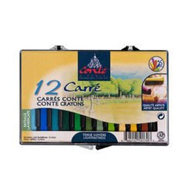 Cont    Paris Colored Crayons Set with 12 Assorted Portrait Colors