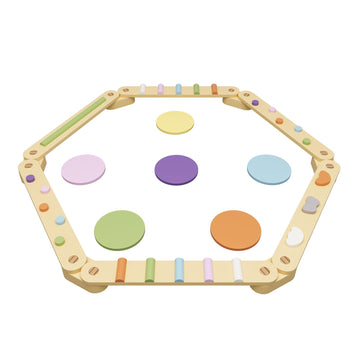 Banasuper Wooden Balance Beam Stepping Stones For Kids Toddlers Gymnastics Beam Children Balance Board Toys Montessori Toddler T