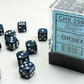 Chessex Chx25946 D6-12 Mm. Speckled Dice, Stealth, 36 Ct. Pack Of 3