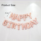 Happy Birthday Balloon Banner 40 Inch 13 Balloon Number 16 Inch Happy Birthday Letters Balloons Rose Gold Foil Mylar Balloons Fo