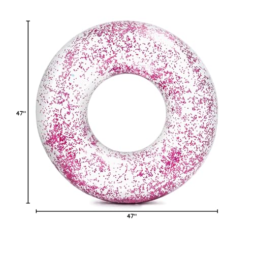 Intex Transparent Glitter Tube Inflatable Swimming Pool Float Raft Ring