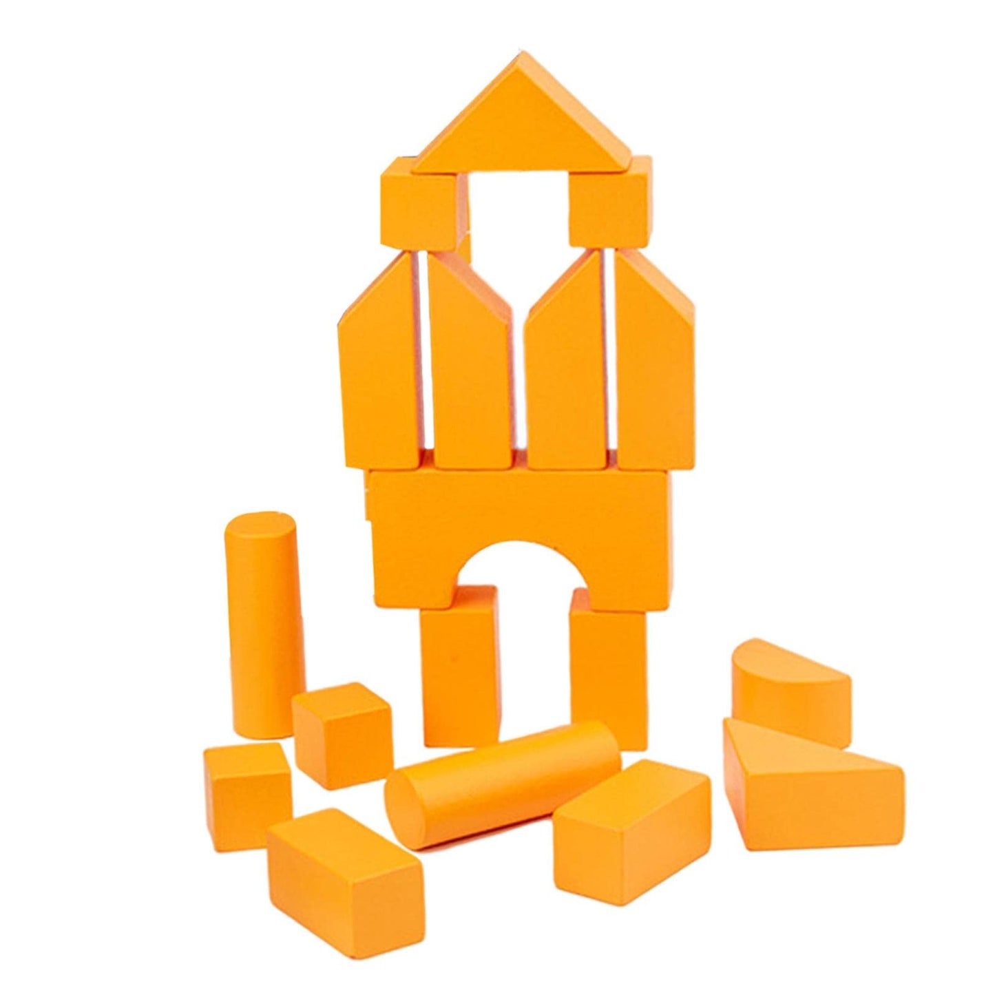 Loom Tree 18Pcs Wooden Montessori Toy Building Block Kids Early Learning Educational | Preschool Toys & Pretend Play | Wooden & 