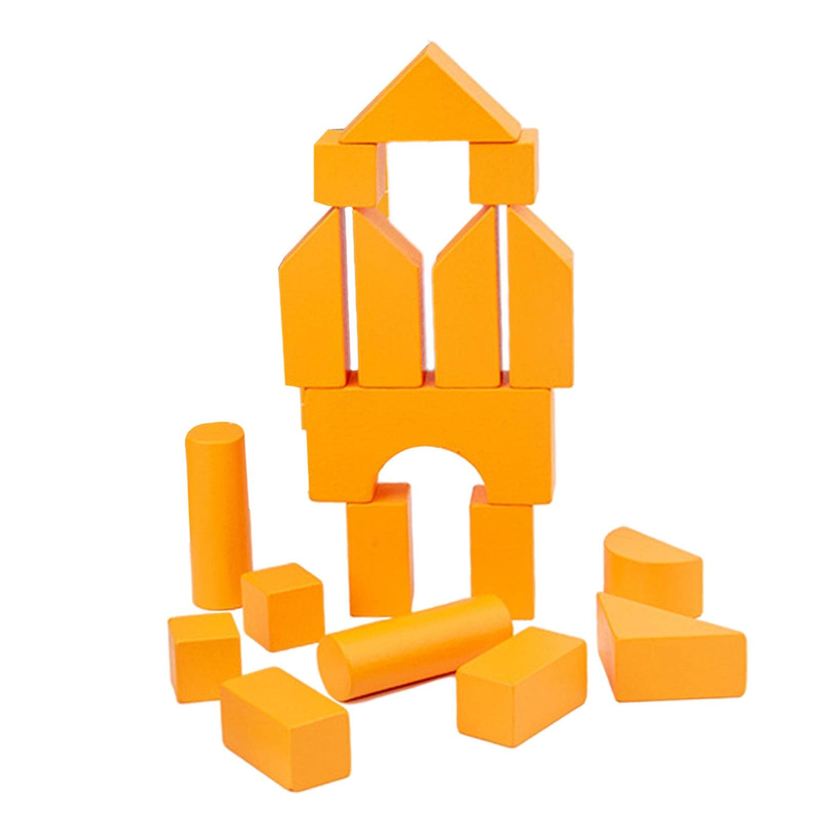 Calandis 18Pcs Wooden Montessori Toy Building Block Kids Early Learning Educational | Wooden & Handcrafted Toys | Preschool Toys