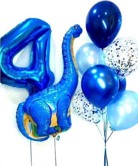Jumbo Mylar Navy Blue 4 Number Balloon 40 Inch, Big Number 4 Balloons Birthday Decorations, 4Th Four 4 14 40 44 64 Year Old Birt