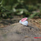 Mini Terrarium Rabbit, Dollhouse Miniature Tiny White Rabbit with Pink Ear, Terrarium Fairy Garden Dolls Toy, Mini Micro Landsca