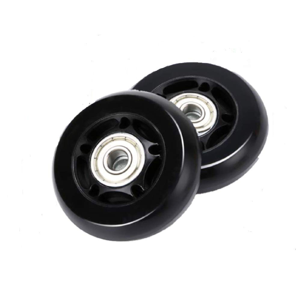 ORO Luggage Wheels Replacement - 64mm Polyurethane Wheels with 8mm Bearings for Suitcase & Skateboard (Model ORO0016)
