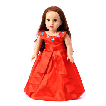 18-Inch Girl Doll Clothes Princess Elena Dress Costume Fits 18” Dolls (Elena)