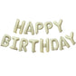 Happy Birthday Banner Beige Cream Matte White Sand Women Boy Girl Men Neutral Teddy Bear Birthday Decorations Boho Groovy Bday P