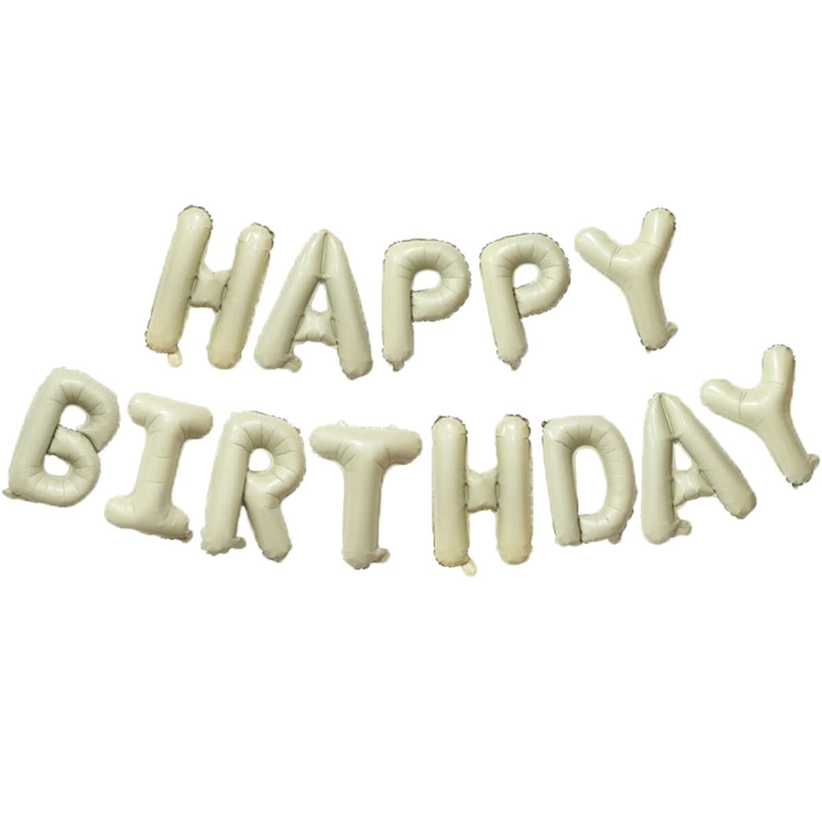 Happy Birthday Banner Beige Cream Matte White Sand Women Boy Girl Men Neutral Teddy Bear Birthday Decorations Boho Groovy Bday P