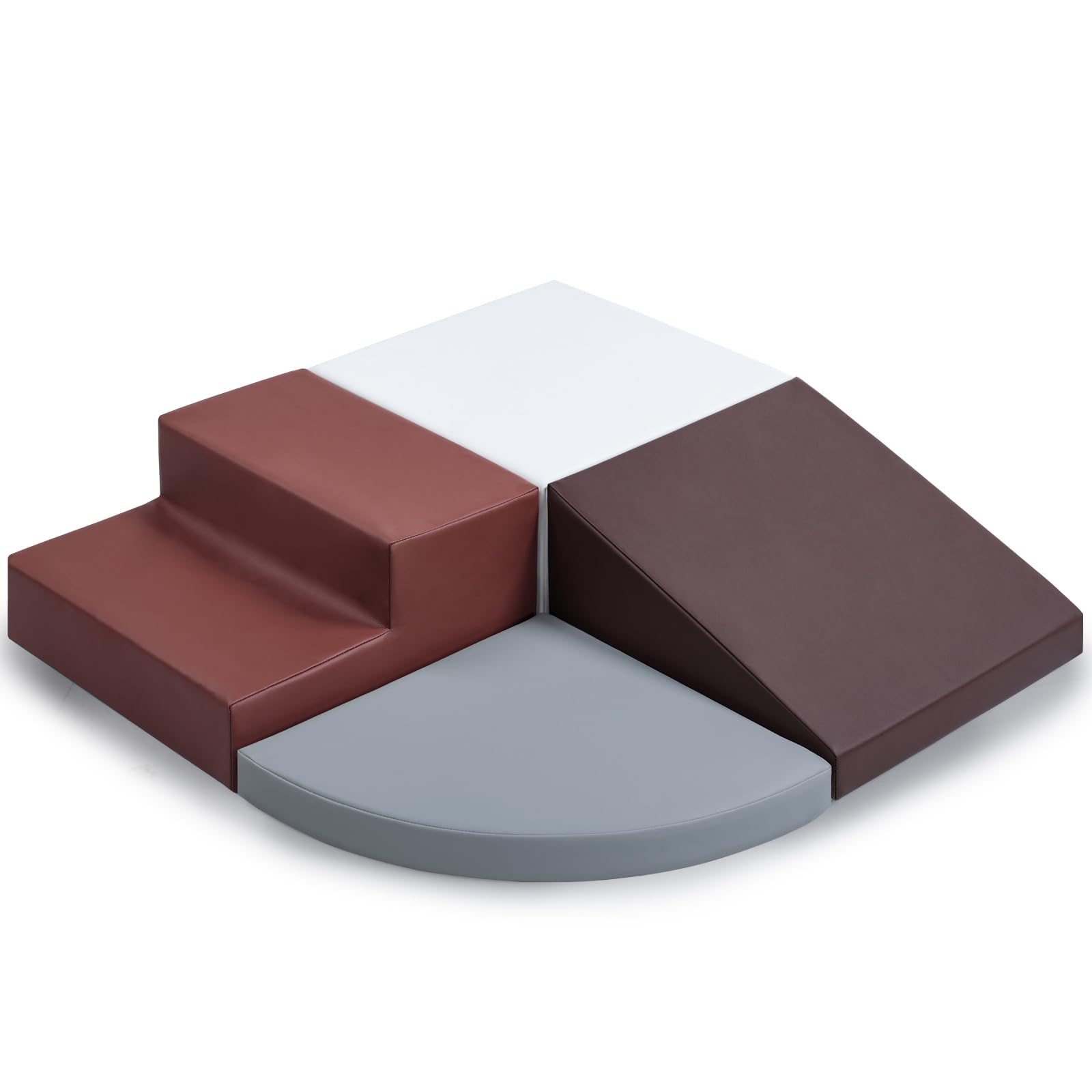 Sumbababy Toddler Climbing Foam Blocks: 4 PCS Waterproof PU Leather Playset - Soft Climber for Kids - Fun Indoor Playground for Girls - Great Preschool & Daycare Gift