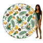 Poolcandy Giant Tropical Inflatable Fruit Island Pool Float 72, 2 Person Size