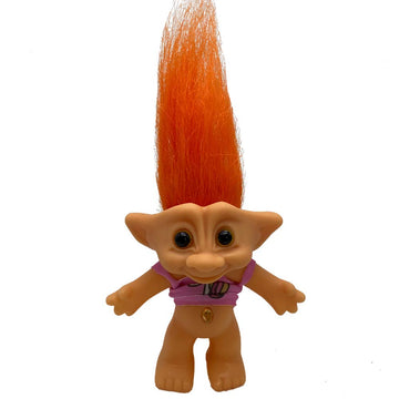 Pvc Vintage Trolls Dolls Lucky Doll Action Figures Chromatic Adorable For Collections, School Project, Arts And Crafts, Party Favors (Pink Unicorn)