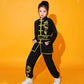 Yemyiqz Kung Fu Uniform For Boys Girls Kids Traditional Chinese Embroidered Tai Chi Wing Chun Master Martial Arts Set Outfit (Black, Xl)