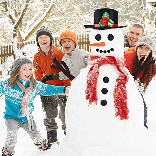 Colovis 16Pcs Snowman Decorating Kit, Snowman Making Kit Snow Toys for Winter Outdoor Party Christmas Holiday Decoration(2 Pack)