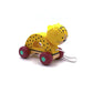 Orange Tree Toys: Pull Along: Leopard - Wooden Toy, Colorful Wheeled Character, Push-Pull, Encourage First Steps, FSC Certified,