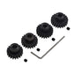 4pcs Mod 1 Pinion Gear 5mm Set Hardened 19T 20T 21T 22T M1 Pitch Gears RC Upgrade Part with Screwdriver