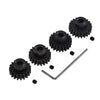 4pcs Mod 1 Pinion Gear 5mm Set Hardened 19T 20T 21T 22T M1 Pitch Gears RC Upgrade Part with Screwdriver