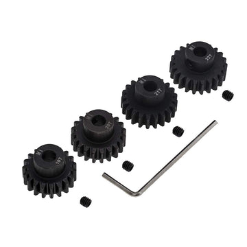 4pcs Mod 1 Pinion Gear 5mm Set Hardened 19T 20T 21T 22T M1 Pitch Gears RC Upgrade Part with Screwdriver
