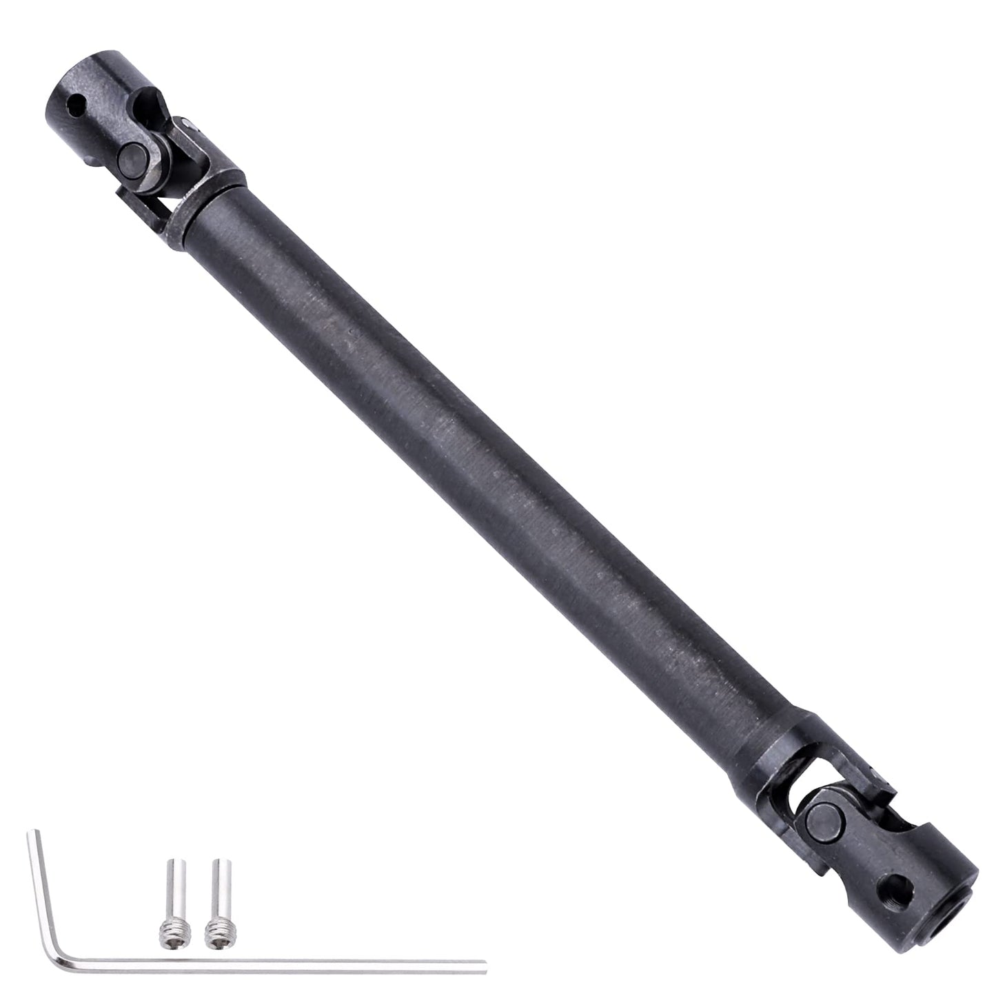 FriHobby Splined Steel Universal Drive Shaft Driveshafts CVD Axle Shaft 1/10 Scale RC Crawler Car Upgrades Replacement for Traxx