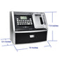 ApgBnk ATM Savings Bank - Electronic Piggy Bank with Debit Card, Coin Recognition, 10 x 5.4 x 7.9 inches, Black/Silver, Model G972E