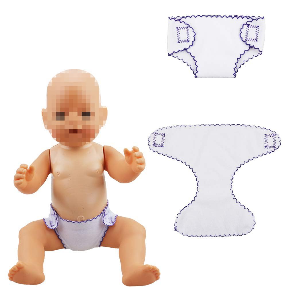 Sotogo 8 Pieces Doll Diapers Doll Underwear For 14 To 17 Inch New Born Baby Dolls And American 18 Inch Dolls Clothes And Accesso