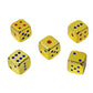 Oeaya 5 Pieces 6-Sided Dice 13Mm Solid Metal Game Dice Set Zinc Alloy Polyhedral Dice For Board Game (Gold)