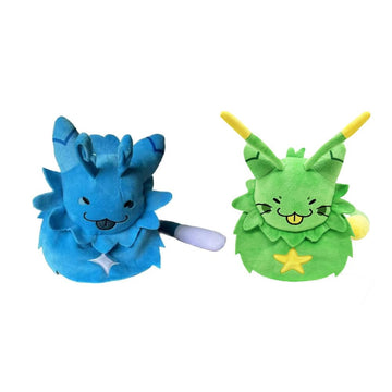 Shopular Gnarp Plush Regretavator Plushie Toy Furry Alien Cat Stuffed Plushies Doll Figure Game Cosplay Cute Kids Fans Gift 9” (Green&Blue)