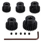 48P Hardened Steel Upgrade Pinion Gear Set: 19T 20T 21T 22T 23T fit 3.175mm (1/8-Inch) RC Motor Shaft (Work with Steel Spur Gear