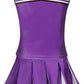 Lmyove Classic Purple 5-Piece Cheerleading Set For Kids - Includes Top, Skirt, Pom Poms, Headband, And Socks,12-14Y