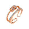 Csiyanjry99 Jansio Threanic Triple-Spin Ring,To My Daughter Vikanda Thermogenic Spinner Ring Feelief Zirconica Triple Fidget Rin