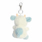 Aurora Adorable Palm Pals Skyla Blueberry Cow Clip-On - Fun Collectible Plush for Kids and mature-themed Collectors - Perfect for Decorating Rooms and Birthday Gifts - Blue 4 Inches