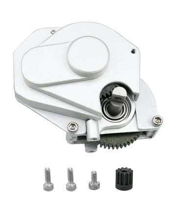 Transmission Gearbox With Gear Fit For 1/24 Axial Scx24 Rc Crawler Aluminum Alloy Black