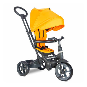 Joovy Tricycoo LX Premium Kids Tricycle with 8 Stages Featuring Chunky Front Tire, Removable and Adjustable Parent Handle, Safet