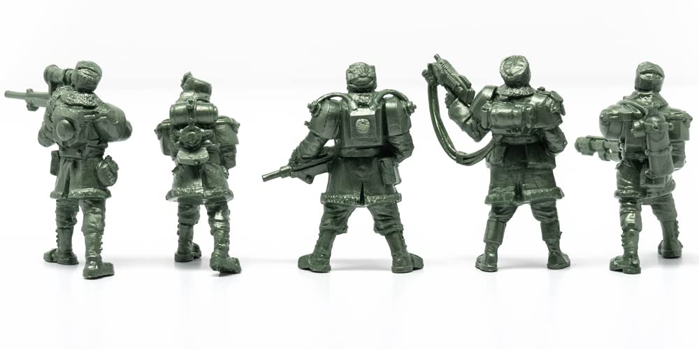 Fantasy Battles Fantasy Creature Mini Action Figure Playset- Polar Guardsmen 2 Inch 1/32- 5 Pcs Fantasy Figures - Xl 1/32Nd Scal