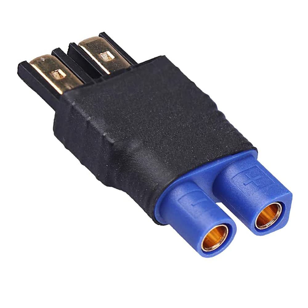 2 Pairs Battery Charger Adapter for Traxxas ID Connector to EC3 Male Female, Charging or Converting Battery Plugs
