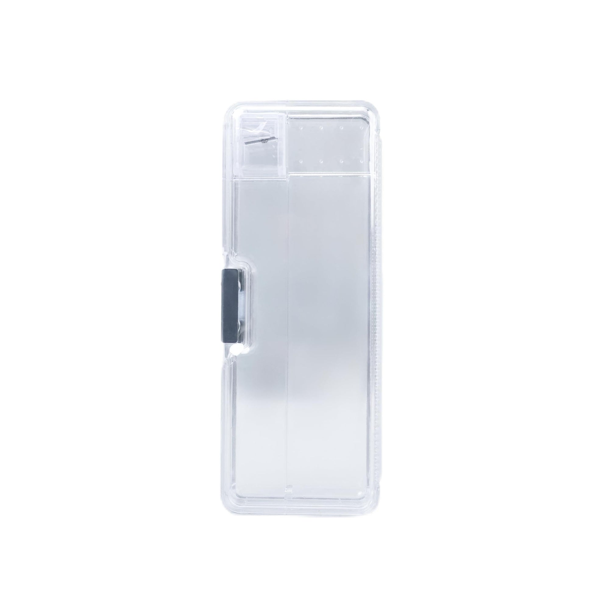 QIPS Transparent Pencil Box for Kids | Magnetic Clear Plastic Pencil Case with Builtin Sharpener, Name Label & Dual Side Storag