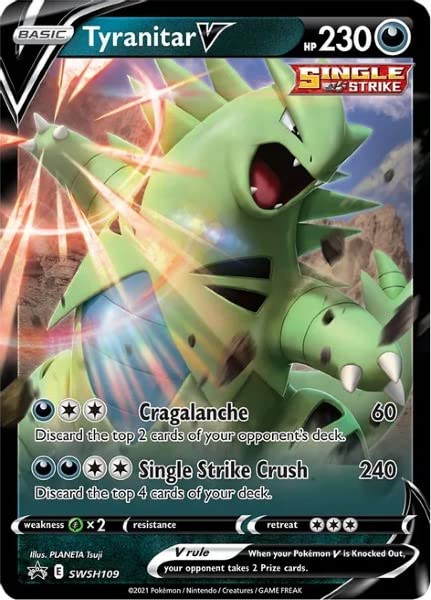 Pokemon - Tyranitar V - Swsh109 - Holo Foil Black Star Promo - Single Strike