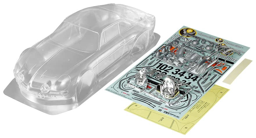 Tamiya 51690 Kar-Set Renault Alpine A110 Jgermeister Remote Control Car Accessories Spare Model RC Body, Metallic Silver
