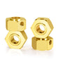 QUPA AM STORE 4PCS Brass Wheel Hub Hex Adapter 9.5mm(+2mm) for 1/6 Axial SCX6 AXI05000 RC Crawler Car