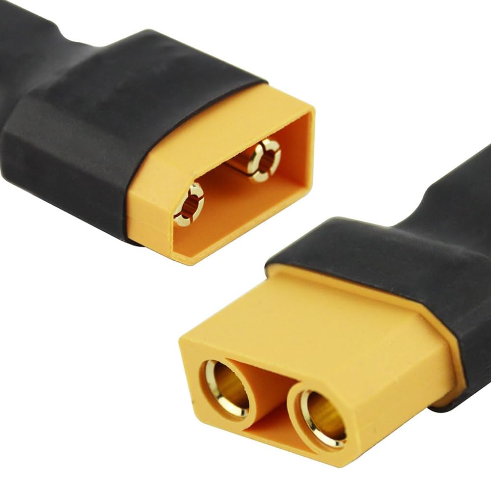 BABUVYA XT60 to XT90 Adapter,XT60 to XT90 Connector Without Wires RC LiPo Battery Connectors (XT60 to XT90 Male & Female Adapter