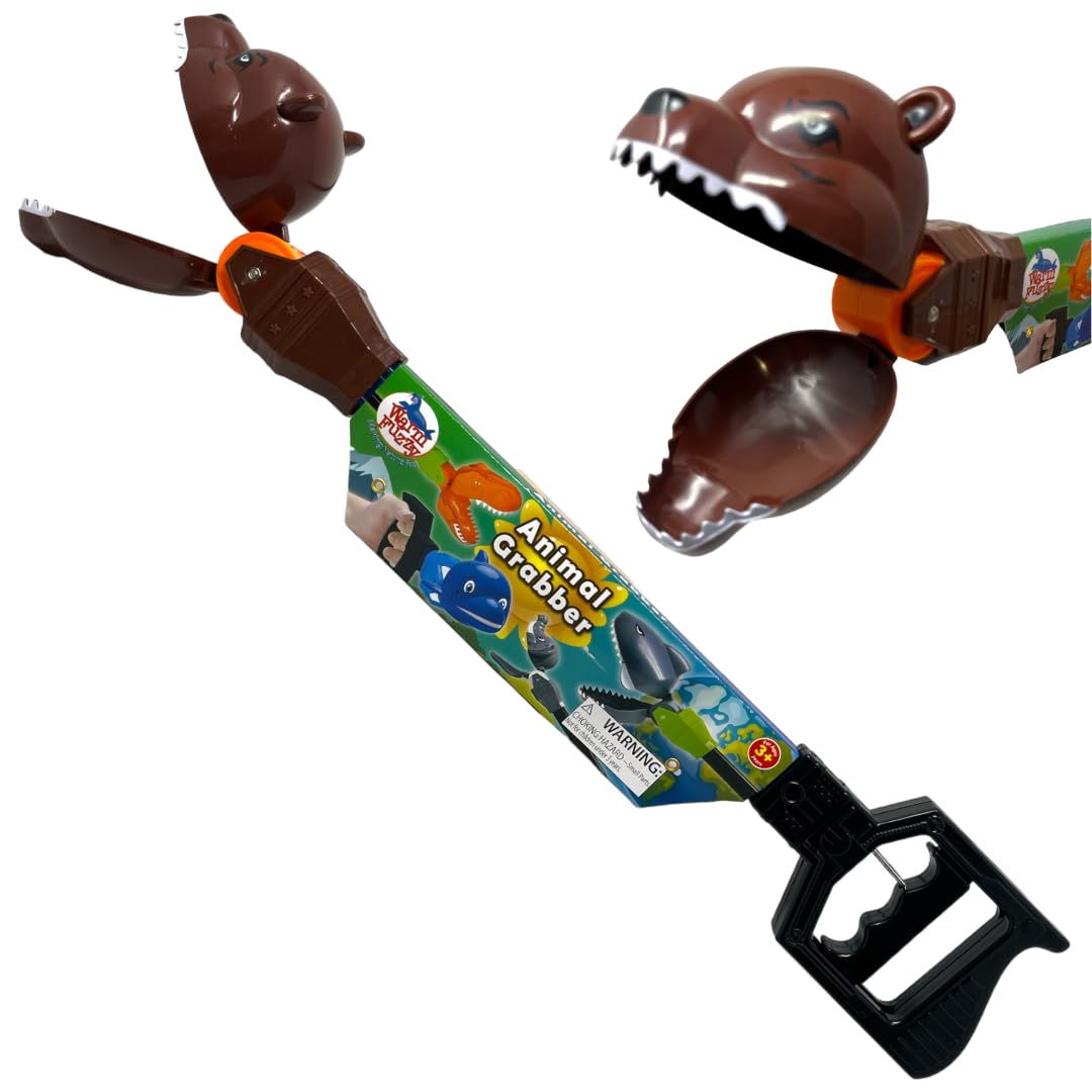 WARM FUZZY Toys 21    Bear Grabber Toy - Durable Plastic Hand Grabber for Kids - Perfect for Birthday Gifts, Goodie Bags, Prize