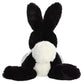 Aurora Adorable Flopsie Dutch Rabbit Stuffed Animal - Playful Ease - Timeless Companions - Black 12 Inches