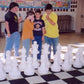 MegaChess Giant Chess Set - 25 Tall King, Premium Black & White Oversized Design with Quick Fold Nylon Mat